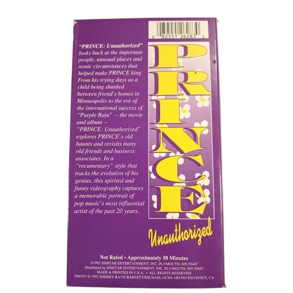 Prince Unauthorized (1992, VHS, Not Rated) [Damaged Sleeve] - Picture 2 of 4